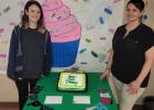 The Cub Center celebrated March birthdays with a shamrock cake. This months birthdays were: (L-R) Emily Edwards on 3/24, Stormie Rudloff on 3/27, Not pictured Wilma York on 3/31. Photo courtesy of Young County Olney Senior Cub Center