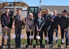 Members of the First Baptist Church of Olney broke ground on the church’s new education center after services on Sunday, Jan. 19. The project is expected to be completed in 10 months. Photo courtesy of First Baptist Church of Olney