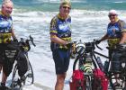 Biking trio continues journey