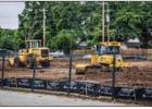 Unseasonable summer rains have pushed back the new hospital’s completion date by about a week to September 2026, but the project is still under budget, project manager Dave Lileey told the OHH board on Aug. 22. Photo by Will Sadler