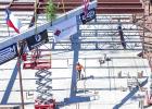 Construction crews “top off” the new Olney Hamilton Hospital building last week - hanging the final beam for the building. Photo by Will Sadler