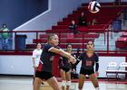 OJH Lady Cub # 3 Paxton Pittman with a save during the Lady Indian match. Photo by Will Sadler