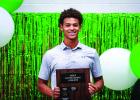 Bobcat Jacob Omundi received the Most Outstanding Athlete during the NHS Athletic Banquet. Photo by Will Sadler