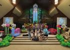 Ashley Ballard, Leigha Hampton, Emerald Edgington, Michaea Simmons, Charlie Krajca , Serenity Winter led the music program at the FBCO’s Vacation Bible School. Photo by FBCO