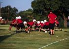 Cub offense and defense shake off the rust of a long summer running plays against each other. Photo by Will Sadler