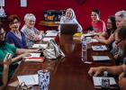 About a dozen writers gathered for the first of three workshops conducted by Olney Enterprise Editor Gina Keating at the Young County Senior Cub Center on June 10. Photo by Will Sadler
