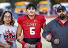 OHS Cub #5 Jose Castillo was escorted by Bernice Zarzoza and Jose Castillo Sr. Jose played wide receiver and defensive end for the Cubs for 4 years.