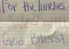 Notes of Thanks from Feeding Program Kids