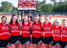 The OJH Cheerleaders kept the fans in the game with plenty of cheers, dance routines, and stunts. OJH Cheerleaders are Magnolia Caffey, Rayleigh Franklin, Palmer Hargis, Savannah Morales, Aria Pannell, Lilly Harrison, and Caroline Stewart. Photo by Will S