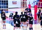 OHS Head Volleyball Coach Nicholas Tarr gives instructions before summer volleyball camp begins. Photo by Will Sadler