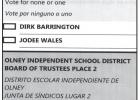 Olney ISD School Board Election