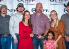 Travis and Niki Hudson, Tessia Hudson, and Hometown Coffee &amp; Tea and Hudson’s On Main proprietors Dustin Hudson and his wife Lisa Hudson, Tanner Hudson, Tucker Hudson, Lauren Hudson celebrate Dustin Hudson being recognized for the Pipeliner Spirit A