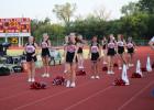 The Olney Cheerleaders kept the crowd energized during a nailbiter of a game, in which the lead changed hands several times. Photo by Gina Keating