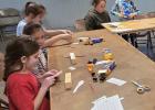 Olney scouts enjoy “Build Day” at the Olney American Legion. Photo by Heather Garcia