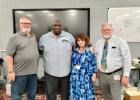 Dr. William Owens of Fort Worth (shown second from left with Olney ISD band co-directors Marilyn and Rodney Bennett) was the guest conductor, composer, and clinician for each Band class on March 19. Dr. Owens worked with OHS musicians on “To Sail the Ma