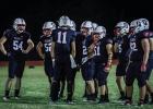 The Cubs huddle during their homecoming game against Crosbyton on Oct. 3.. Photo by Will Sadler