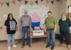 The Olney Senior Cub Center celebrated July birthdays last week. Congratulations, James Wiley, Dan Winingham, Lora Weems, Cassey Crump, and (not pictured) Edwana Fikes. The Center thanked Kathy Cribbs for the delicious cake. Photo courtesy of Olney Cub Ce