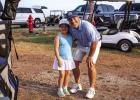 Emerson and dad Coby Styles came over from Windthorst to create some fun memories during the parent/child gold tourney. Photo by Will Sadler