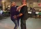 (Right): The Olney Senior Cub Center sponsored a 1960s-themed dance, following the success of previous dances organized by outgoing activities director Candy Blair. Here, Chris and Heather Garcia hit the floor at the Cub Center on Friday, Sept.19. Photo b