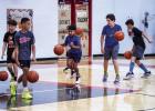 One skill-building game played at the Cub Basketball Camp was the dribble competition. Players had to out-dribble and play a little defense as fellow players could knock the ball away. Photo by Will Sadler