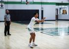 Bobcat #2 London Martinez passes to a teammate during the matchup with the Greyhounds. Photo by Will Sadler