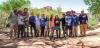 The OHS students celebrate at Mineral Bottom take-out point after completing a 67-mile canoe trip on the National Outdoor Leadership School trip to Green River in Utah. L-R: Will Stewart, Maddox Johnson, Sawyer Edgington, Morgan Simmons, Ava Stewart, Kail